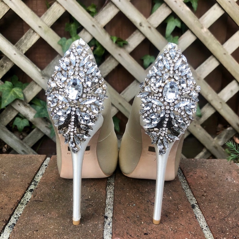 Badgley Mischka Kiara Rhinestone Embellished Heel
